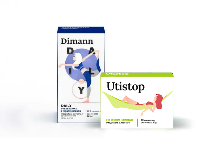 Kit cistite Abatterica composto da Dimann Daily e Utistop