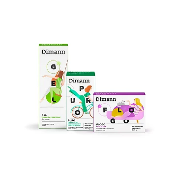 Kit cistite postcoitale composto da Dimann Puro, Flogo e Gel