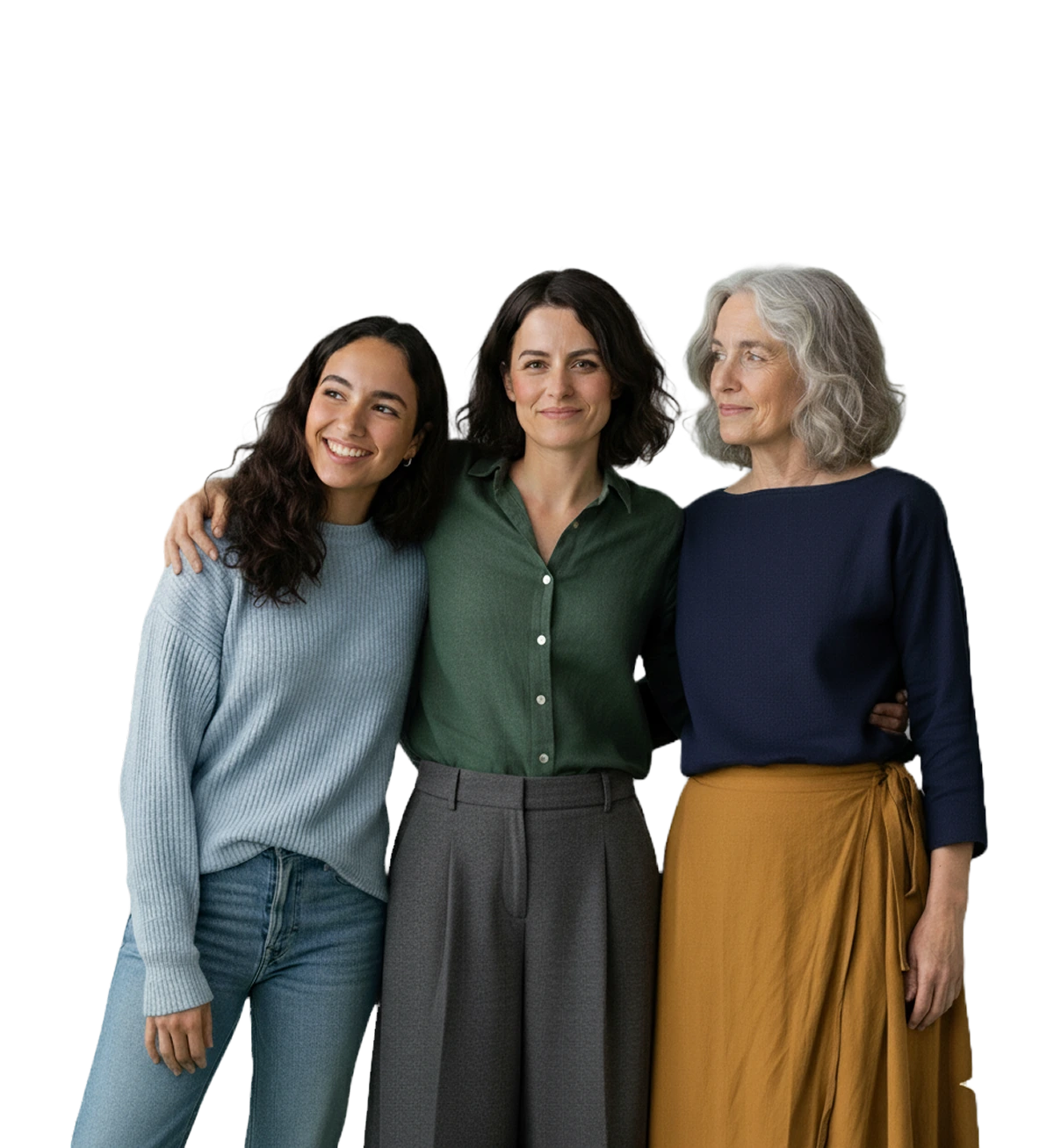 Donne di diverse et&agrave; sorridono serene